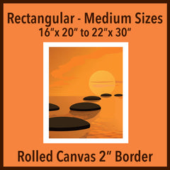 Rolled Canvas Medium 2" Border