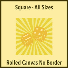 Rolled Canvas Square No extra Border