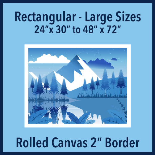 Rolled Canvas Large 2" Border