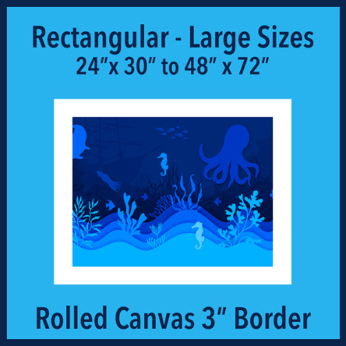 Rolled Canvas Large 3" Border