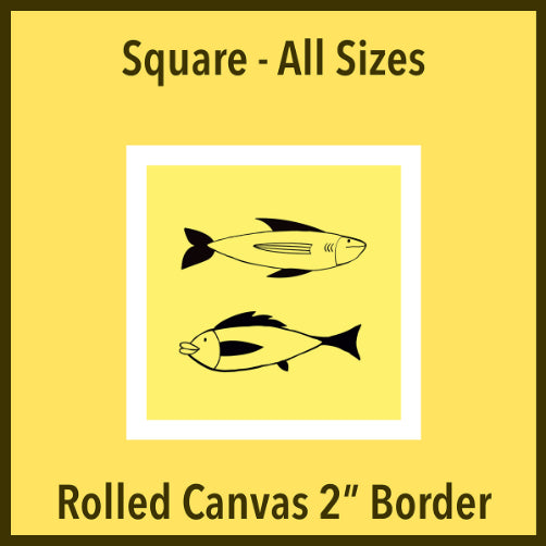 Rolled Canvas Square 2" Border