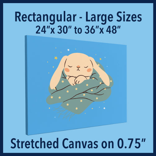 Stretched Canvas Large on 0.75"